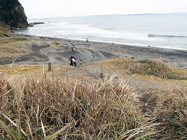 砂浜でトライヤル